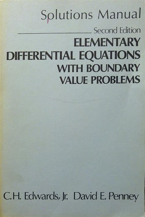 Read Online Solution Manual Elementary Differential Equations Edwards 