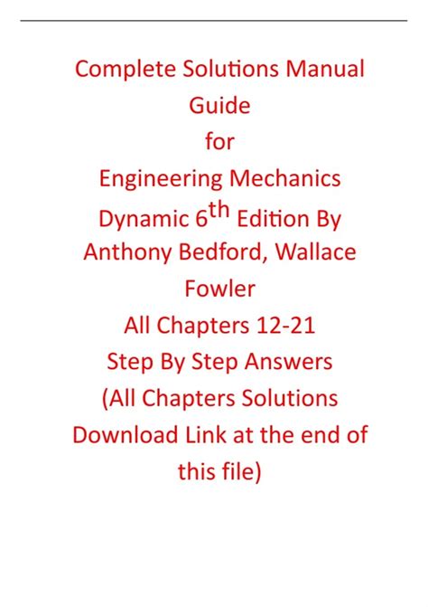 Read Solution Manual Engineering Mechanics Dynamics 6Th Edition 