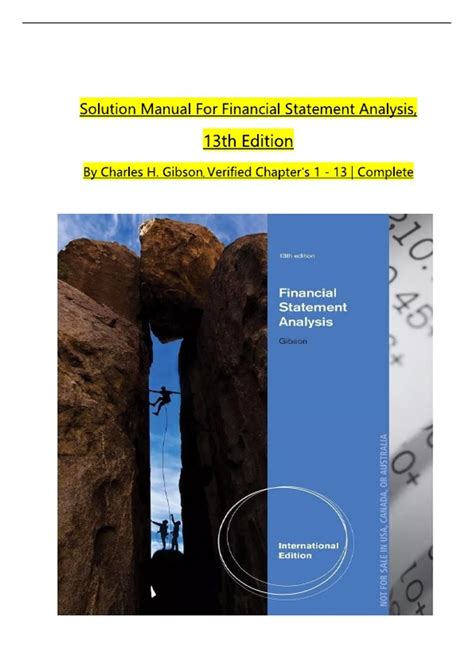 Read Online Solution Manual Financial Statement Analysis Gibson 