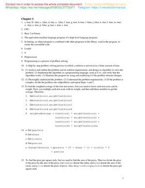 Full Download Solution Manual For Algorithms And Programming 