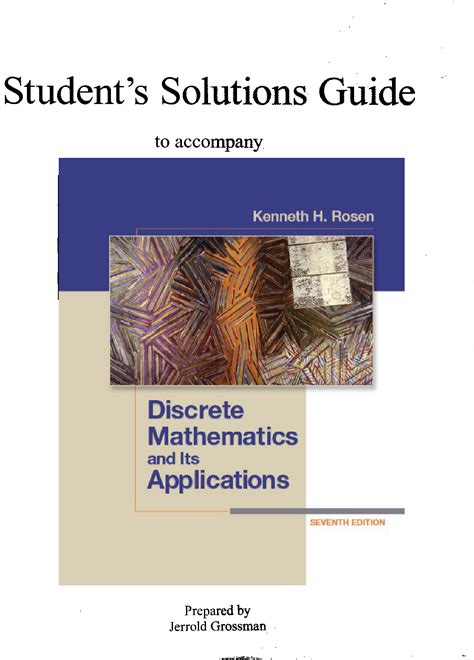 Download Solution Manual For Discrete Mathematics And Its Applications 