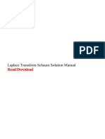 Download Solution Manual For Laplace Transformation 