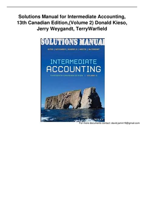 Read Solution Manual Intermediate Accounting Kieso 13Th Edition 