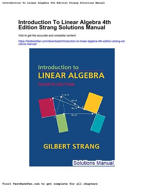 Read Online Solution Manual Introduction To Linear Algebra 4Th Edition 