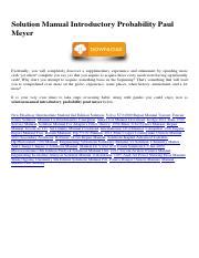 Read Solution Manual Introductory Probability Paul 