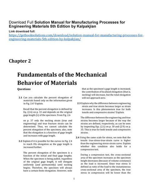 Read Online Solution Manual Manufacturing Processes For 