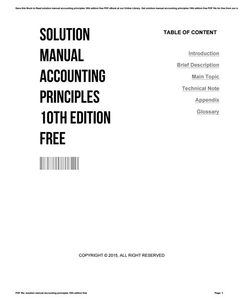 Read Online Solution Manual Of Accounting Principles 10Th Edition Pdf 