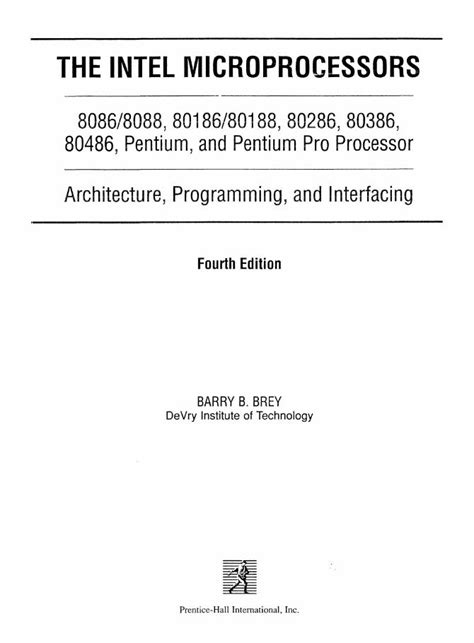 Read Online Solution Manual Of Intel Microprocessor By Barry B Brey 4Th Edition 