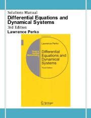 Read Solution Manual Perko Differential Equations And Dynamical 