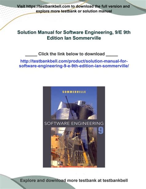 Read Online Solution Manual Software Engineering Ian Sommerville 9Th Edition Pdf 