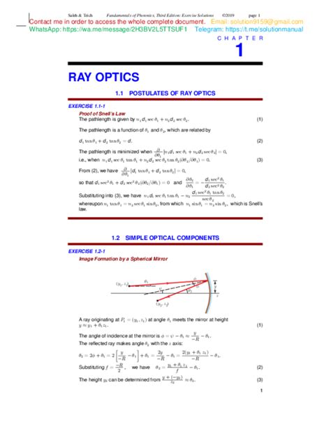 Read Solution Manual To Fundamentals Of Photonics Saleh File Type Pdf 