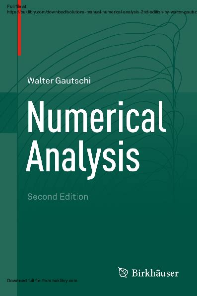 Full Download Solution Manual Walter Gautschi 