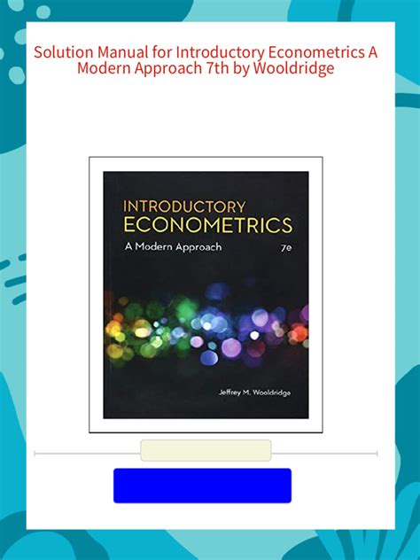 Read Solution Of Introductory To Econometrics Wooldridge 