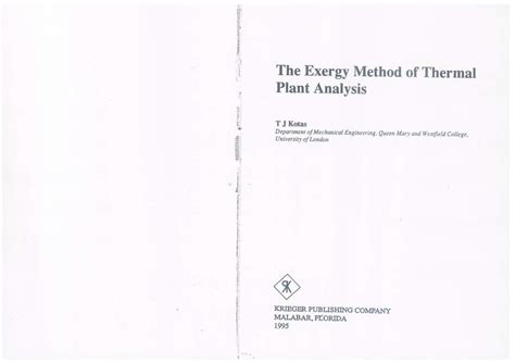 Read Solution Of Kotas Exergy Method 
