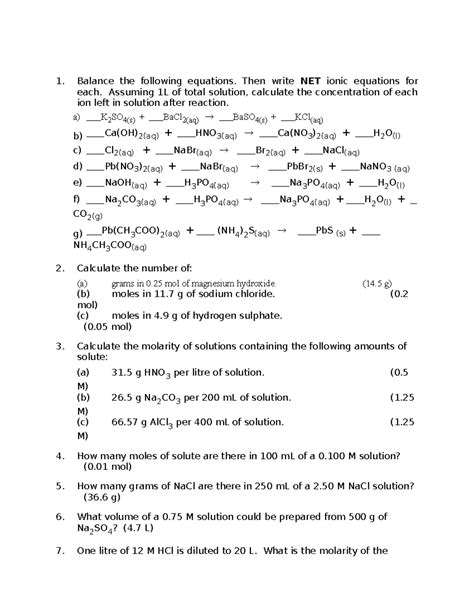 Read Online Solution Stoichiometry Practice Problems Answers 