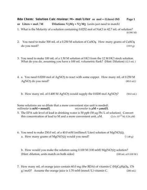 Download Solution Stoichiometry Worksheet Answers 