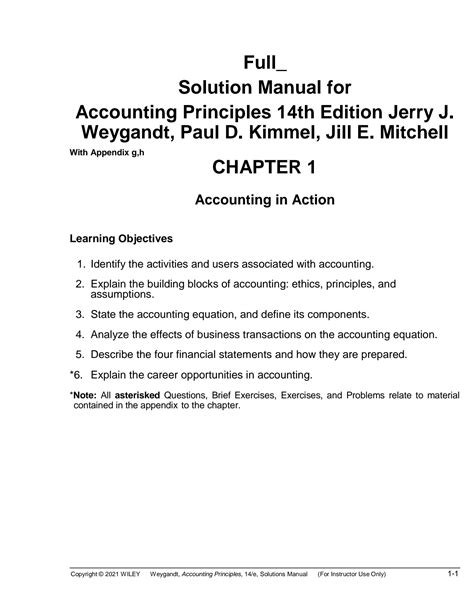 Read Solution Weygandt Financial Accounting Appendix 