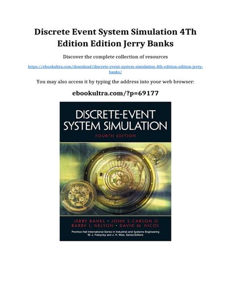 Solutiondiscrete Event System Simulation 4th Edition Jerry Banks