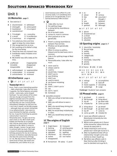 Solutions Advanced Workbook Key Tsp Books