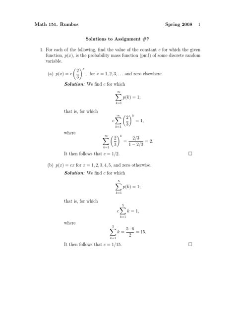 Solutions Assignment 7 7