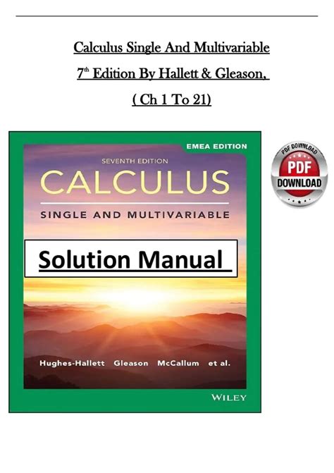 Solutions Calculus Single And Multivariable Heringore