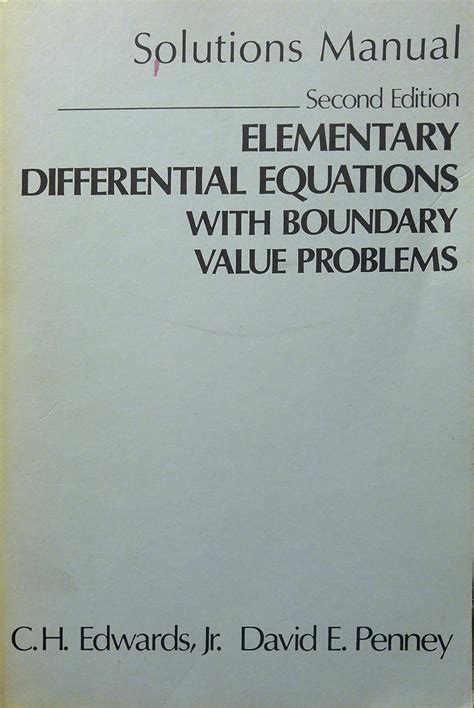 Solutions Elementary Differential Equations And Boundary Value Problems