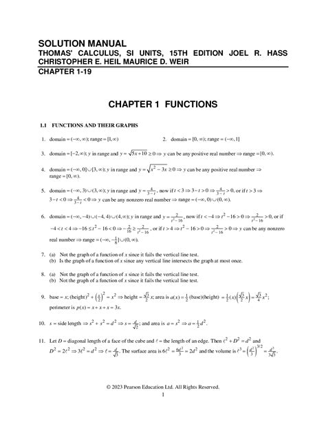 Solutions Manual Calculus