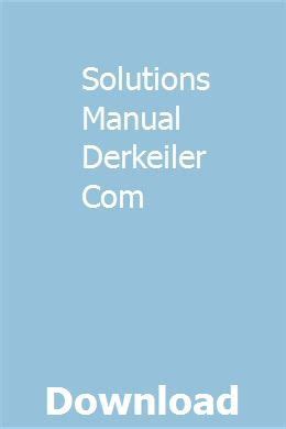solutions manual derkeiler com