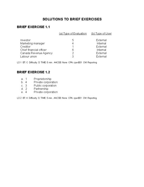 solutions to brief exercises ibmp