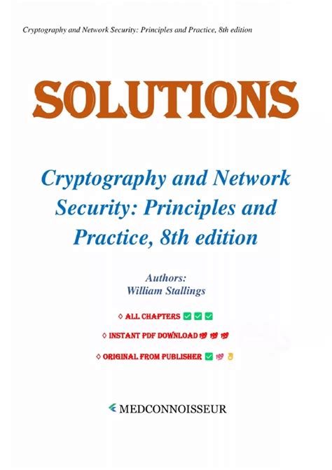 Solutions To Cryptography Network Security William Stallings