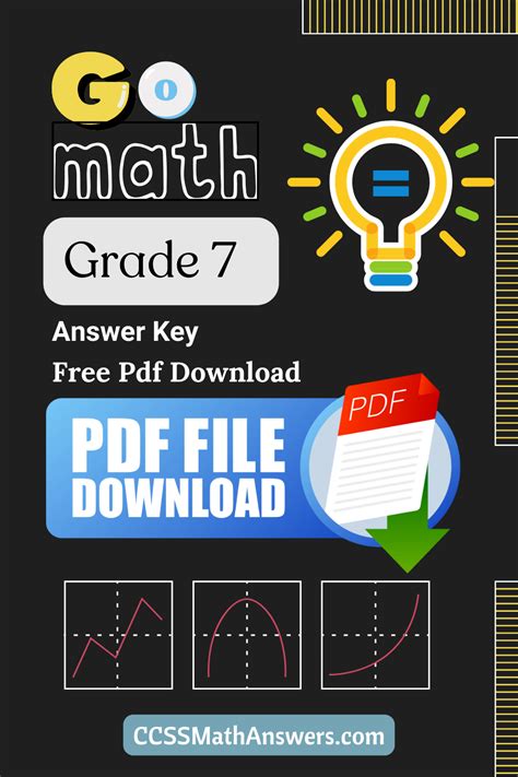 Solutions To Go Math Middle School Grade 7 Go Math Answer Sheet - Go Math Answer Sheet