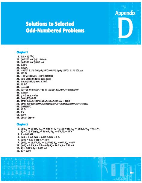 Solutions To Selected Odd Numbered Problems