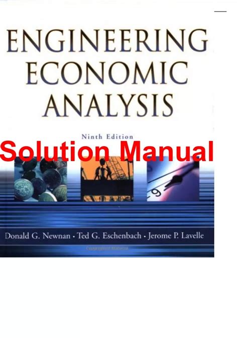Read Solutions Manual Engineering Economic Analysis 
