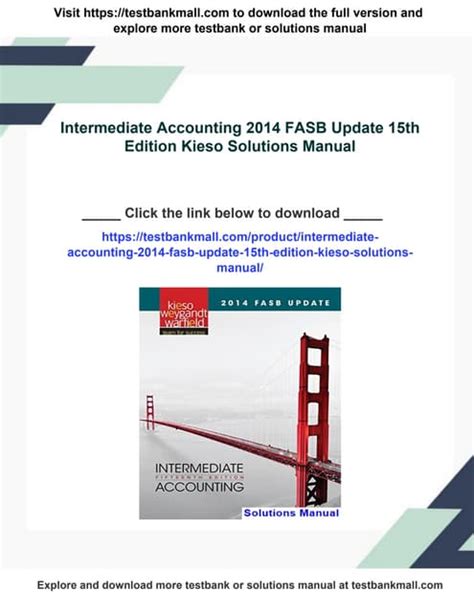 Download Solutions Manual For Intermediate Accounting 15 Edition 