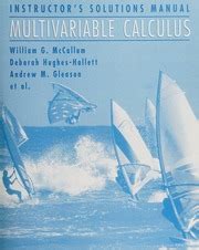 Read Solutions Manual Multivariable Calculus Mccallum 4E Free 
