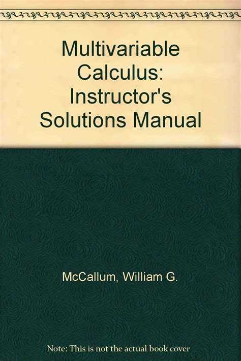 Full Download Solutions Manual Multivariable Calculus Mccallum 4E Free 