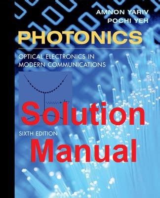 Download Solutions Manual Photonics Yariv 