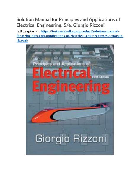 Read Solutions Manual Rizzoni Electrical 