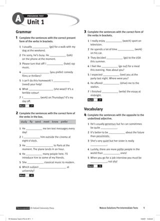Download Solutions Preintermediate 2Nd Edition Progres Tests 
