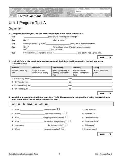 Read Solutions Progress Test Unit 1 Answers 