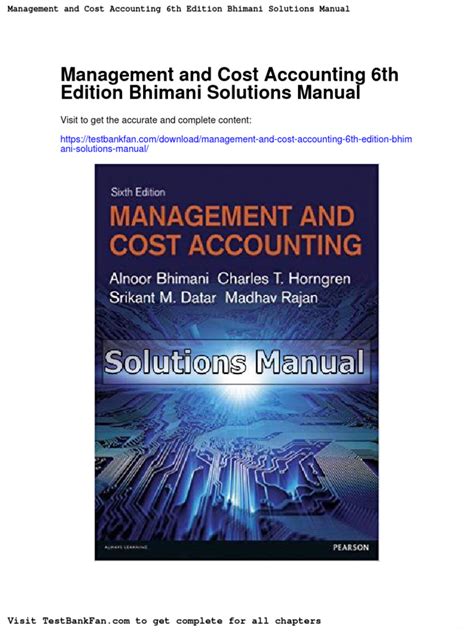 Download Solutions To Bhimani Cost Accounting File Type Pdf 