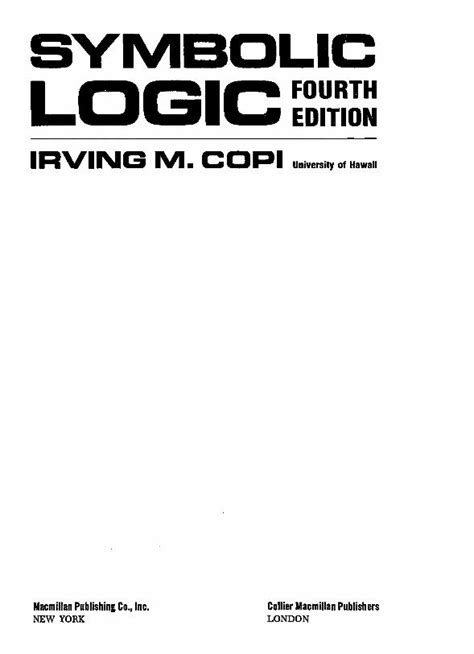 Read Solutions To Problems In Symbolic Logic By Copi 