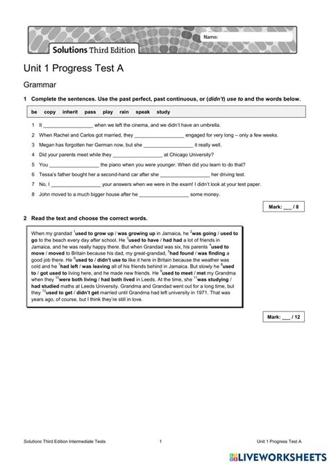 Full Download Solutions Upper Intermediate Test Unit 3 