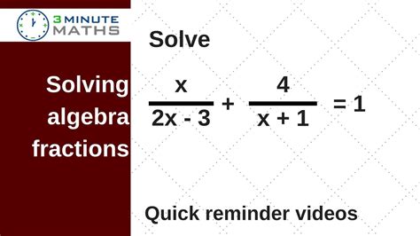 Solve For X Fraction Calculator How To Find Solving Fractions - Solving Fractions