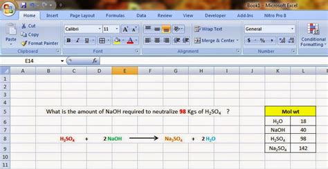 Solve Mass Balance Using Excel