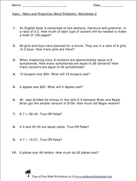 Solve Proportions Worksheets Pdf 7 Rp A 2 Ratios Worksheets 7th Grade - Ratios Worksheets 7th Grade