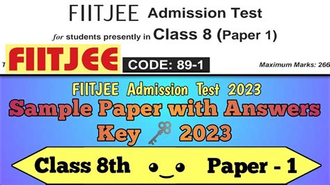 Read Solve Fitjee Escape Velocity Test Sample Papers Online 