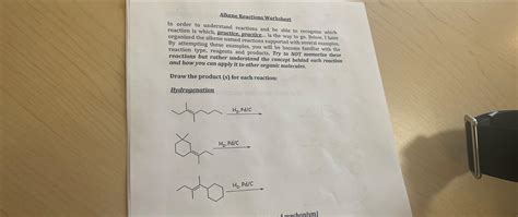 Solved Alkene Reactions Worksheetin Order To Understand Chegg Alkene Reactions Worksheet With Answers - Alkene Reactions Worksheet With Answers