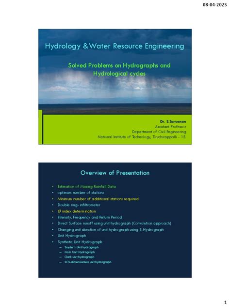 Read Online Solved Problems On Engineering Hydrology 