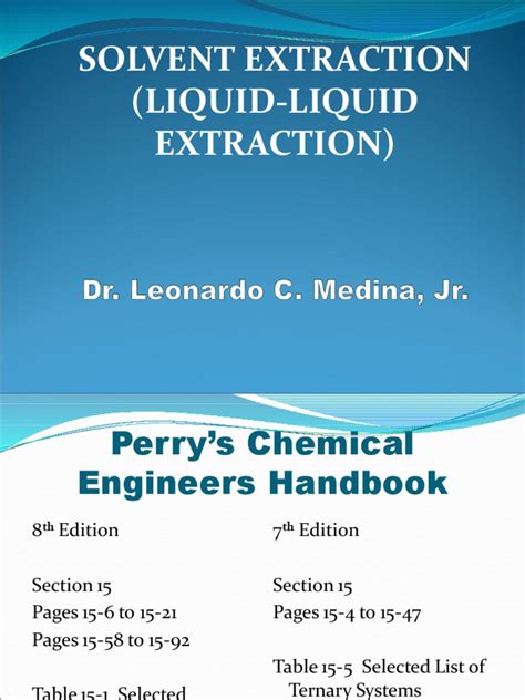 Solvent Extraction Handbook